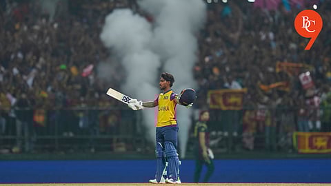 Nissanka’s century propels Sri Lanka to Super Eight, pushes Australia to the brink