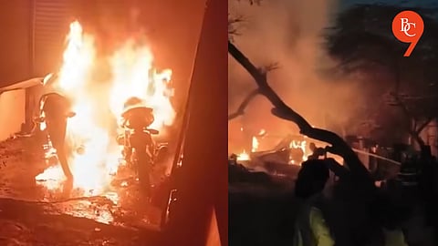 Pune: Fire Breaks Out in 19 Labour Huts Near Lohiya Udyan in Hadapsar