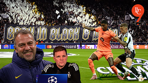 Newcastle faces Barcelona in their first CL knockout game in 23 years; Eddie Howe calls it the "biggest in history."