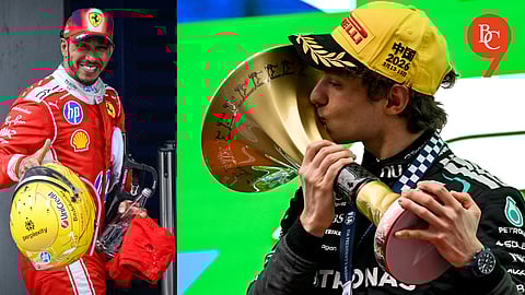 19 year Kimi Antonelli wins maiden GP; as Hamilton & Leclerc fight each other to hold off George Rusell