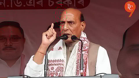 Rajnath Singh Urges Voters Not to Forgive Congress for ‘Step-Motherly’ Treatment of Assam
