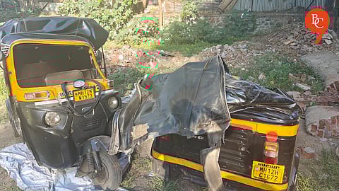 Pune: Boundary Wall Collapse Damages Two Rickshaws in Mangalwar Peth