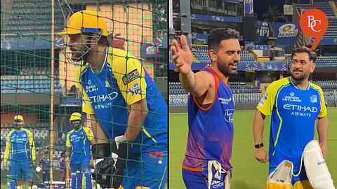Watch MS Dhoni meet old teammate Deepak Chahar as a return to the game seems certain