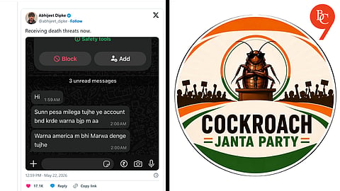 Cockroach Janata Party Founder Abhijit Dipke Receives Death Threats, Including Messages Like “Will Get You Killed in America”
