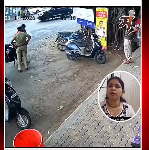 Pune Traffic Police beats youth over fine receipt: CCTV video viral