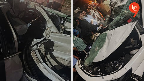 Pune: Drunk Driver Crashes Car Into Tree Near Sangamwadi, Two Rescued After Dramatic Operation