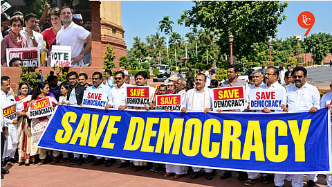 Opposition INDIA bloc protest march to Election Commission stopped; demand CEC’s ouster