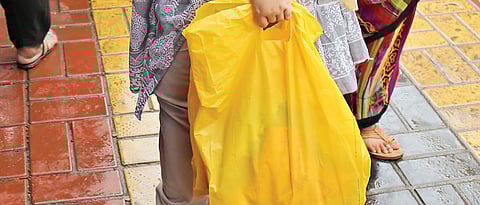 Polythene bags still in use