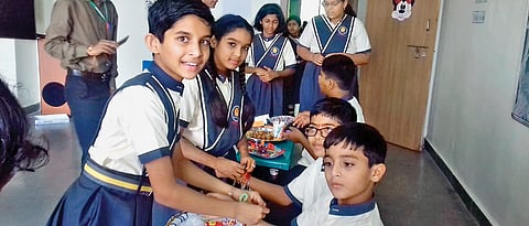 Flora Valley School kids celebrate Raksha bandhan with nature