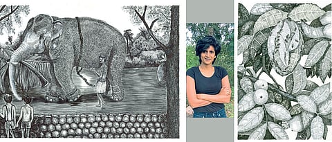 Street artist Anpu Varkey brings alive her childhood memories through a silent book