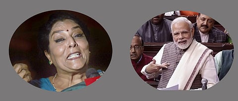 Cong protests in RS against PM's remark on Renuka Chowdhury