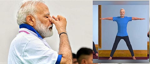 PM Narendra Modi shares 3D animated videos of him practising yoga