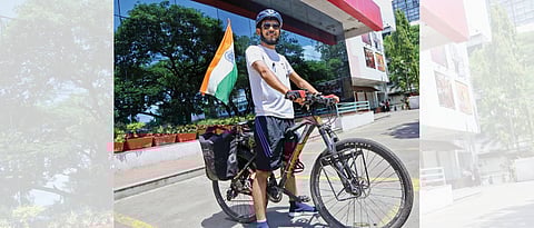 Student cycles across the country to spread water conservation message