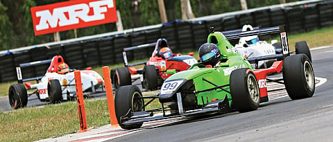 Full grid for MRF Formula 1600 with 4 races