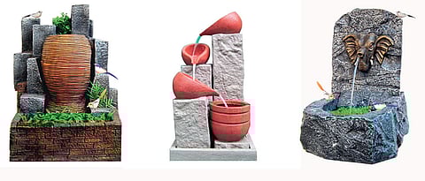 A waterfall in the house