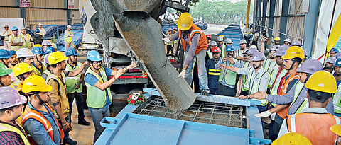 First segment of tunnel rings fabricated