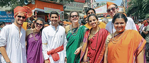 Dhol tasha, colourful processions, a hit among foreigners and expats