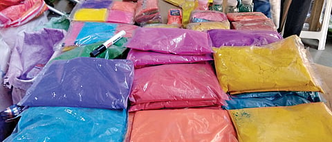 Neon colours, rangoli plates and  play tools the new trend in Holi 2018