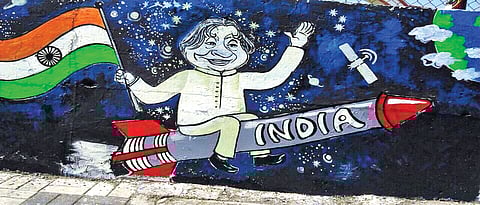 Cleanliness message through paintings on walls