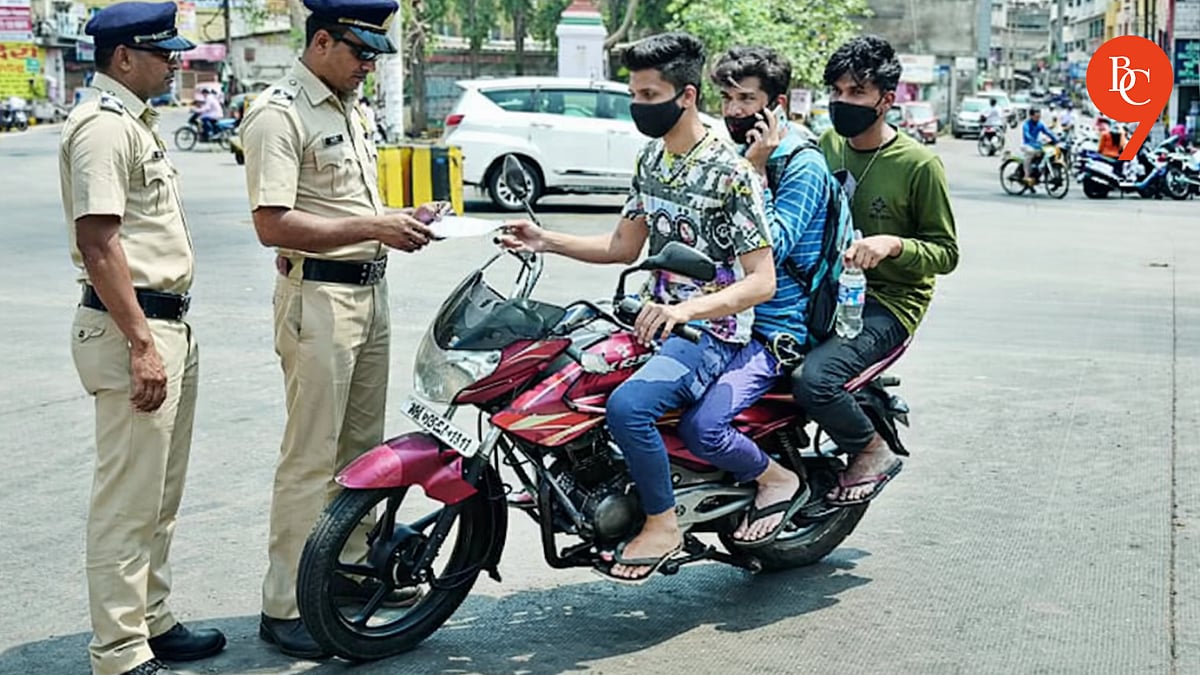 Pune Traffic Police Crackdown on Triple-Seat Riding | Road Safety Drive ...