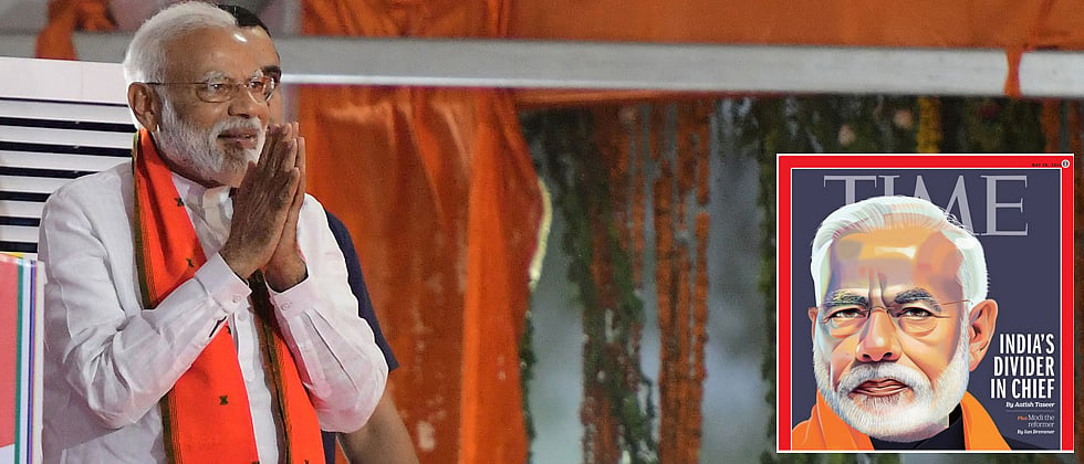 Modi on Time magazine cover with controversial headline