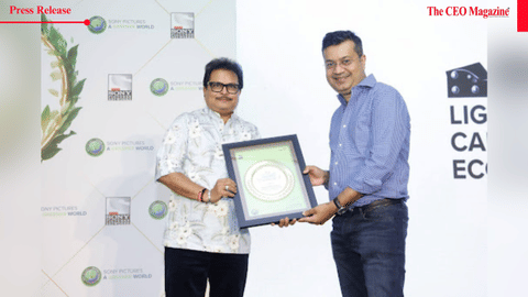 Mr. Asit Kumarr Modi, Founder, Neela Film Productions receives the Sony S3 Honour Award for commitment to eco-friendly and safe production practices on TMKOC