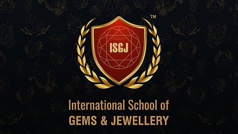 New ISGJ logo with gem and laurel wreath