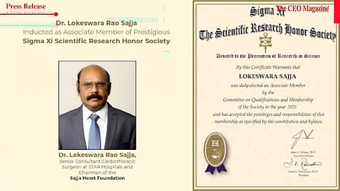 Dr. Lokeswara Rao Sajja, Senior Consultant Cardiothoracic Surgeon at STAR Hospitals and Chairman of the Sajja Heart&nbsp;Foundation