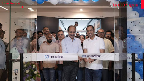 Susanth Kurunthil, CEO, Infopark Kerala along with Anvar TK, CEO, Mozilor Technologies Pvt. Ltd inaugurating the flagship office of Mozilor in Kochi