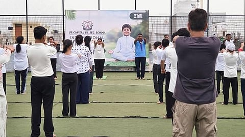 SR Capital Senior Secondary School Celebrates International Yoga Day with Enthusiasm and Wellness