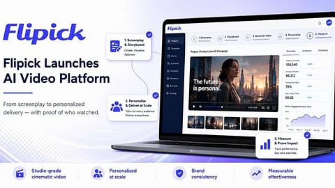Flipick Launches AI Video Platform That Creates, Personalizes, Delivers and Measures Effectiveness of Cinematic Video at Scale