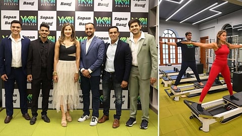 Yasmin Karachiwala and Zahaan Karachiwala along with Musclebar partners Zaheer Lokhandwala, Murtaza Nasir, Ajay Kumar and Abizer Lokhandwala at the launch of YKBI in Pune