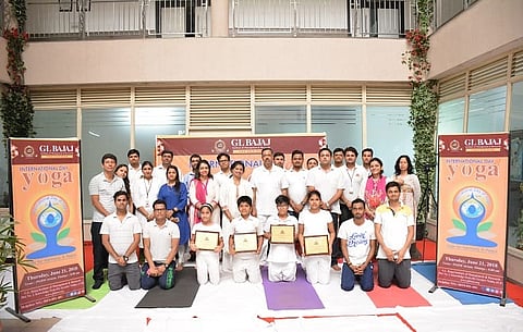 International&nbsp;Yoga Day celebrated&nbsp;at GLBIMR, Greater Noida Campus on June 21, 2018