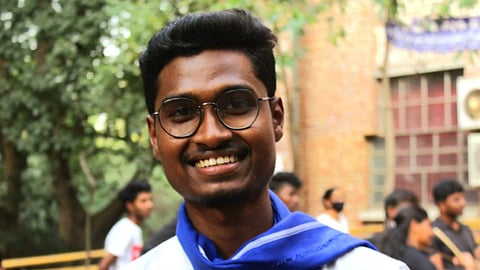 जेएनयू छात्रसंघ चुनाव BAPSA से अध्यक्ष पद के प्रत्याशी बिश्वजीत मिंजी. 