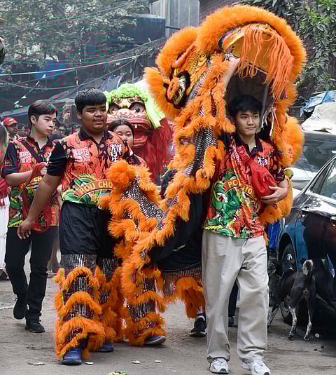 कोलकाता: चीनी समुदाय ने चंद्र नववर्ष मनाया