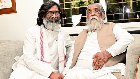 सीएम हेमंत और शिबू सोरेन