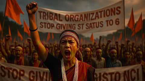 The tribal literary society united against the Assam government's decision.