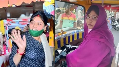 Anita Chaudhary, the first female auto driver of Jhansi.