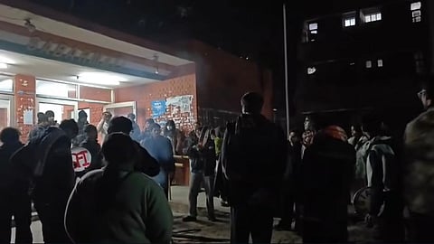 वायरल कथित नारेबाजी के वीडियो का स्क्रीनशॉट