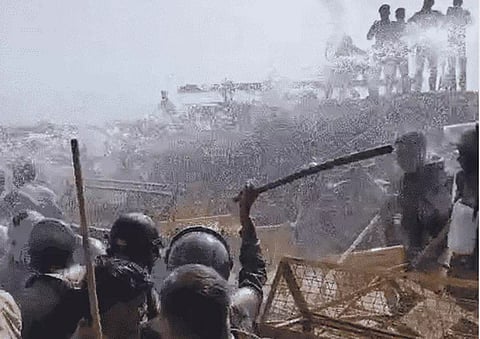 ASP-भीम आर्मी की दतिया-ग्वालियर संकल्प पदयात्रा पर पुलिस ने किया बल प्रयोग