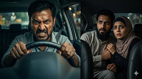 राइड शुरू होते ही ड्राइवर ने कानपुर से होने का बताया और गर्व से एक घटना सुनाई। ड्राइवर ने दावा किया कि दिल्ली से मुरादाबाद जाते समय एक मुस्लिम यात्री ने गाड़ी में नॉन-वेजिटेरियन खाना खाया, तो उन्होंने गाड़ी रोककर उसे बुरी तरह पीटा। 