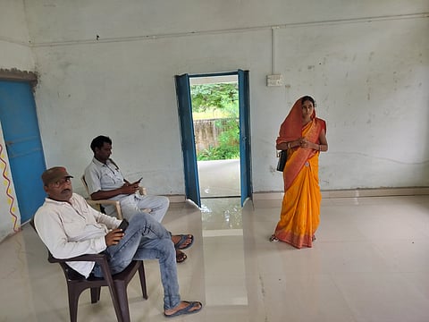 During the gram sabha on August 17, the sarpanch was humiliated by denying a chair. She was asked to either bring a chair from home or stand.
