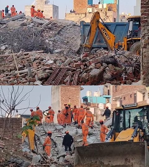 Building Collapse in Delhi Leaves Two Dead, Dozens Rescued
