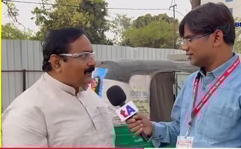 In a conversation with The Activist journalist Ved Prakash, MLA Tiwari said, "'Jai Bhim' is the slogan of wrong people, the slogan of a criminal party."