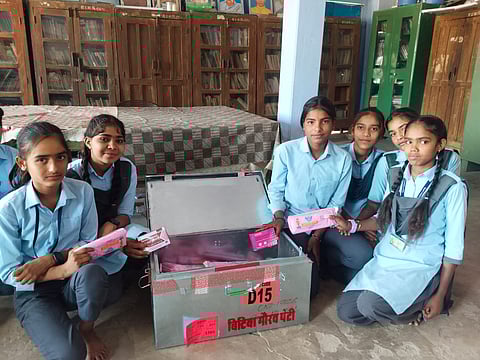 With these boxes stationed in government schools, students can easily access sanitary pads or medicines whenever required.