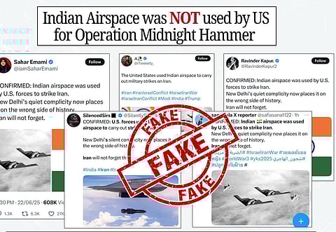  Indian airspace was not used by the United States during Operation Midnight Hammer, the PIB stated.