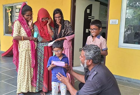 The joy was palpable as the children put on their glasses and saw the world clearly. 