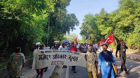 JNU Contract Workers Protest Corruption, Demand Bonus & Fair Pay