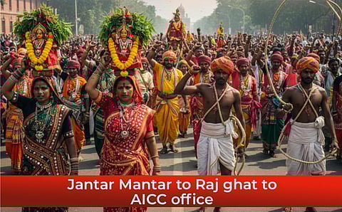 The delegation will march to the All-India Congress Committee (AICC) office to submit a memorandum to Rahul Gandhi. 