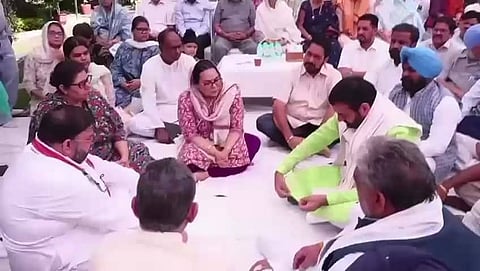 Haryana CM Nayab Saini offered condolences to deceased IPS Officer's family at their residence. 